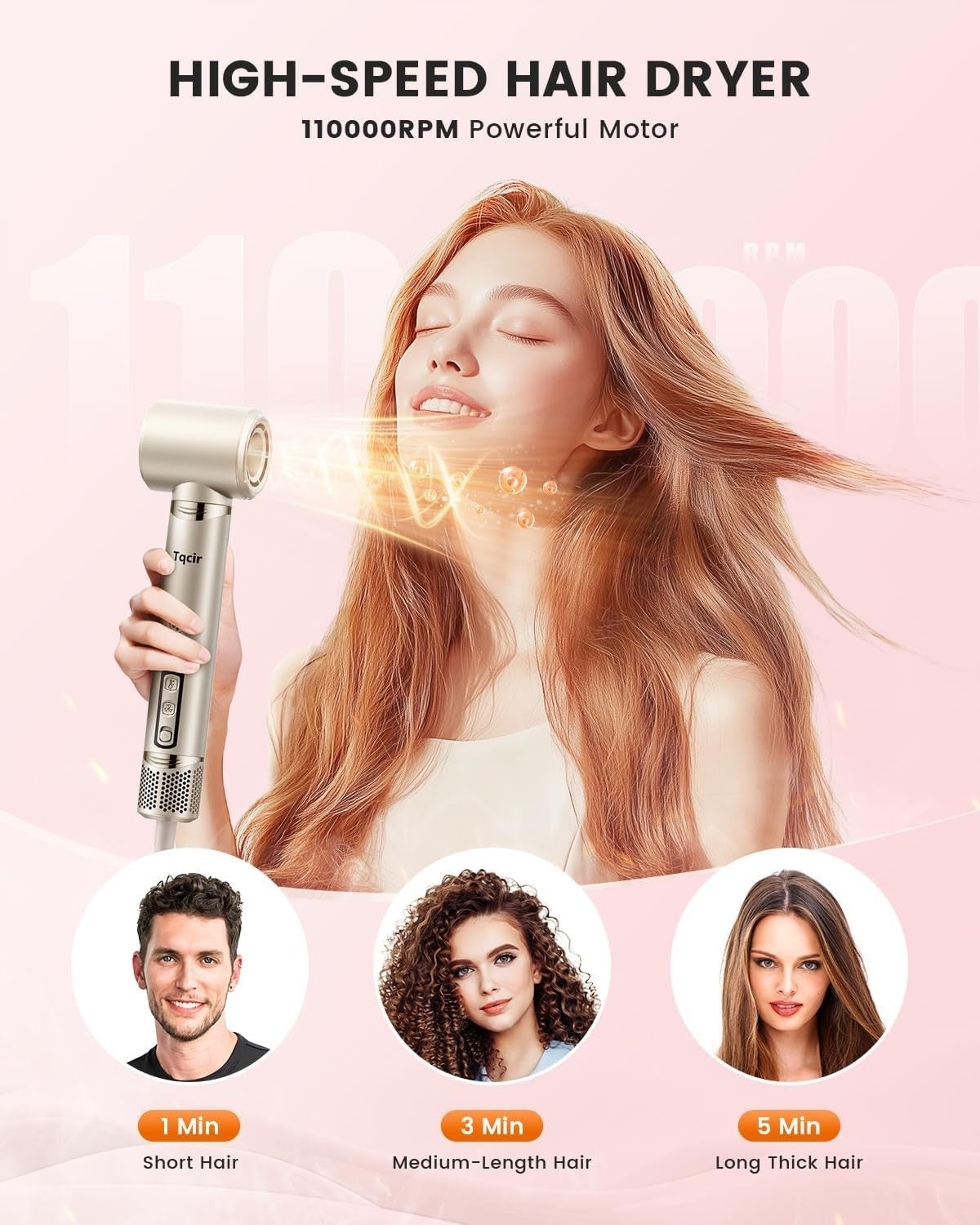5-in-1 Professional Hair Dryer Brush - Multi-Styler with Auto-Wrap Curling
