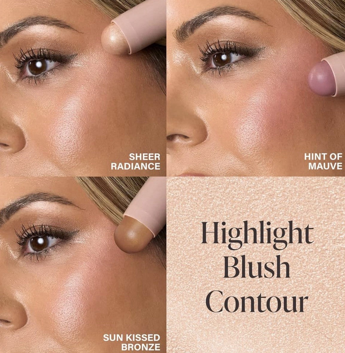 Face Highlight Stick with Mauve Shimmer for Contouring & Glow - Unisex