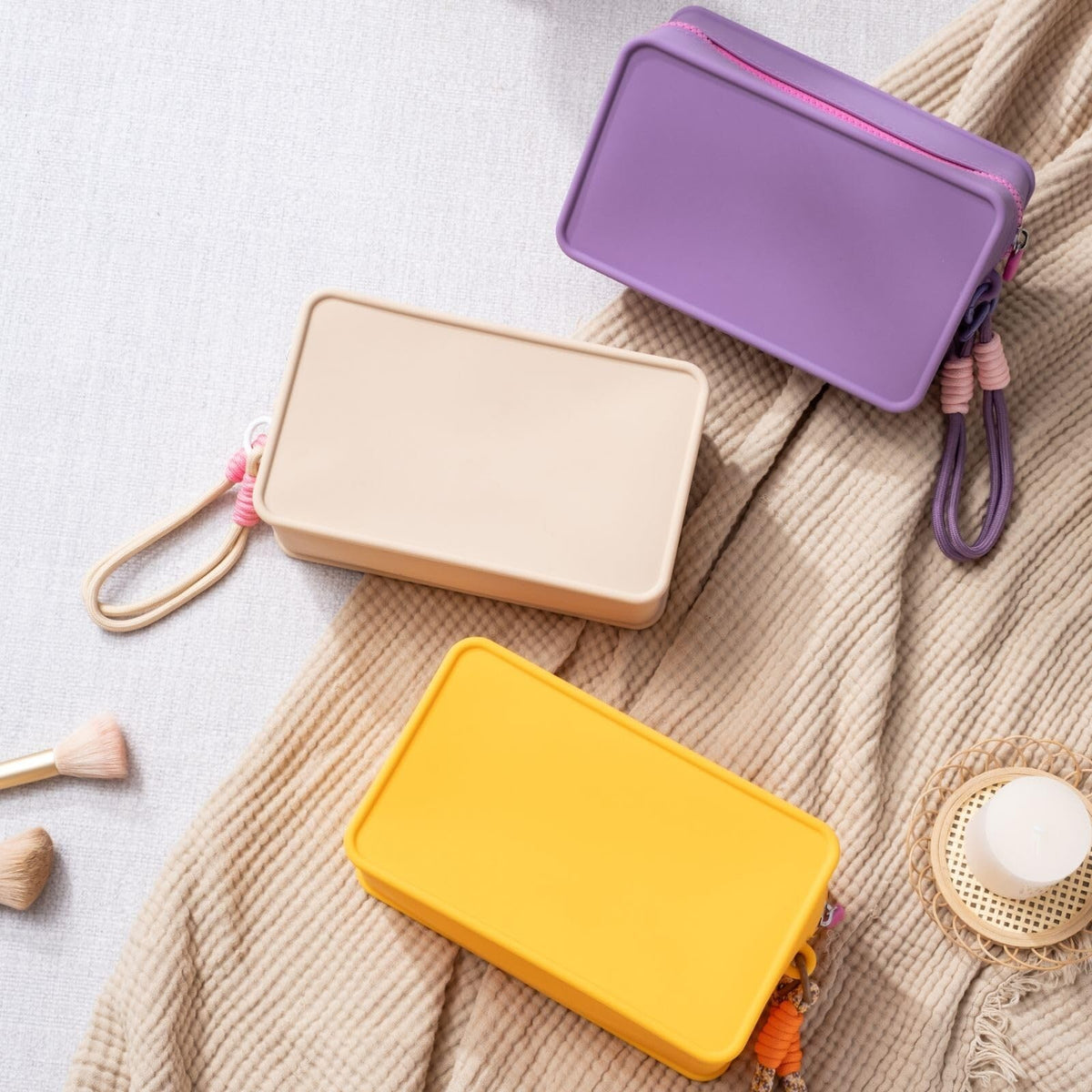 Large Silicone Travel Makeup Bag Waterproof Cosmetic Organizer