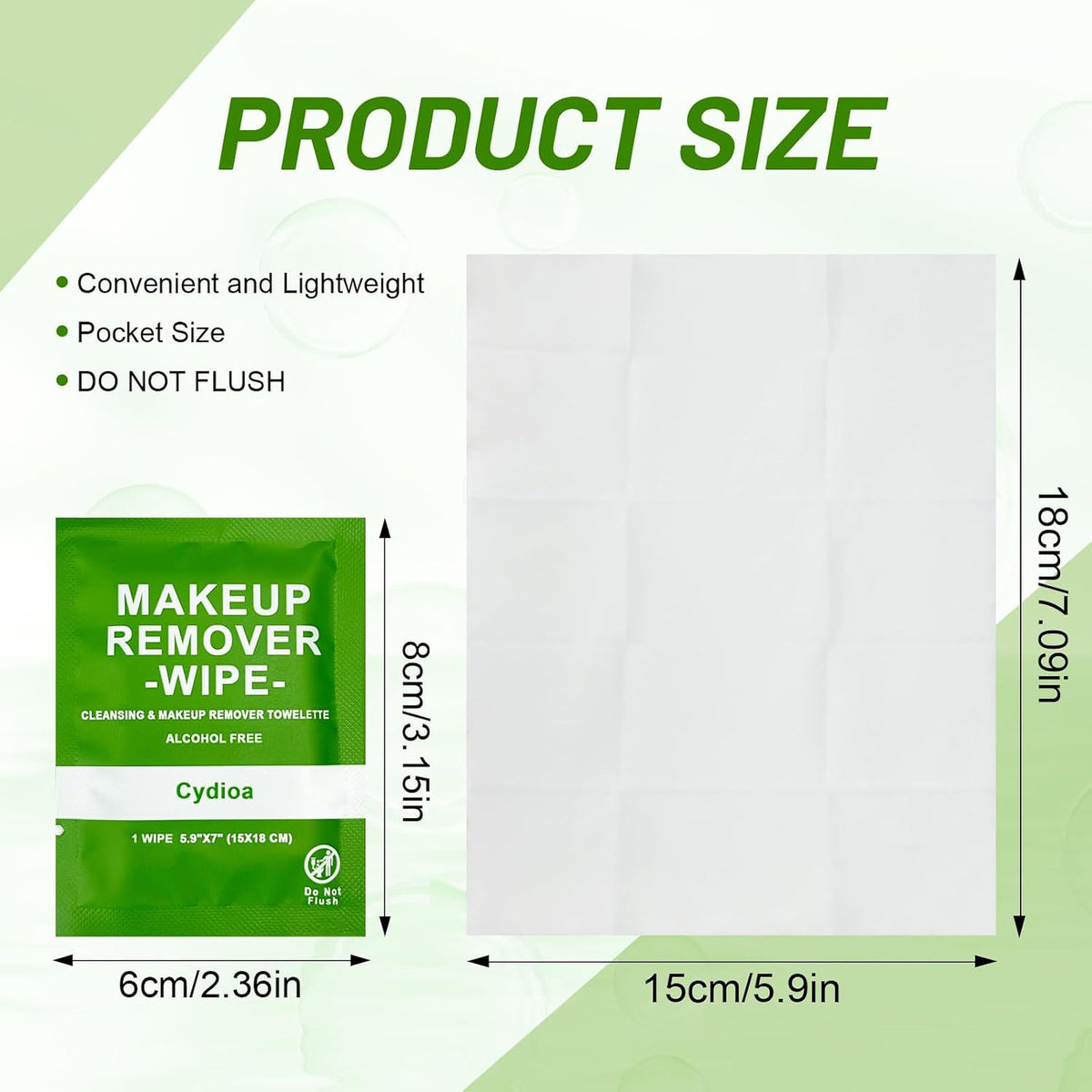 Gentle Makeup Remover Wipes Bulk Pack of 50 for Travel & Daily Use