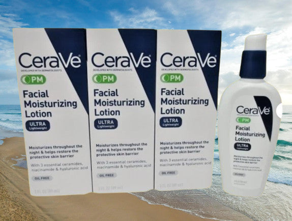 PM Facial Moisturizing Lotion Ultra Lightweight 3 oz - 3 Pack