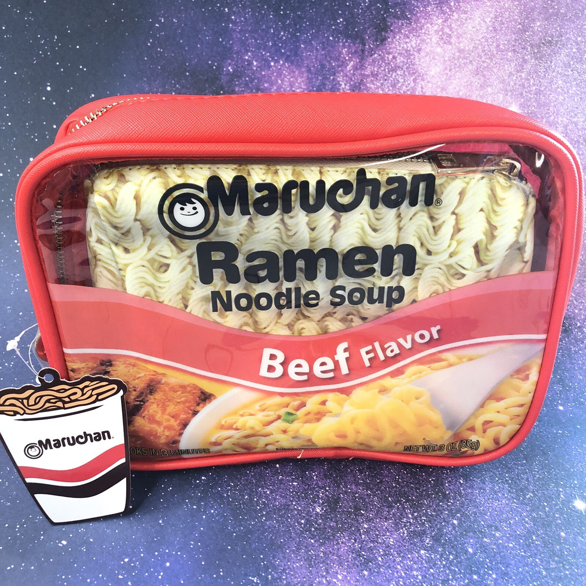 Maruchan Beef Ramen Noodle Soup Makeup Bag Set – 3 Sizes, Cosmetic Organizer