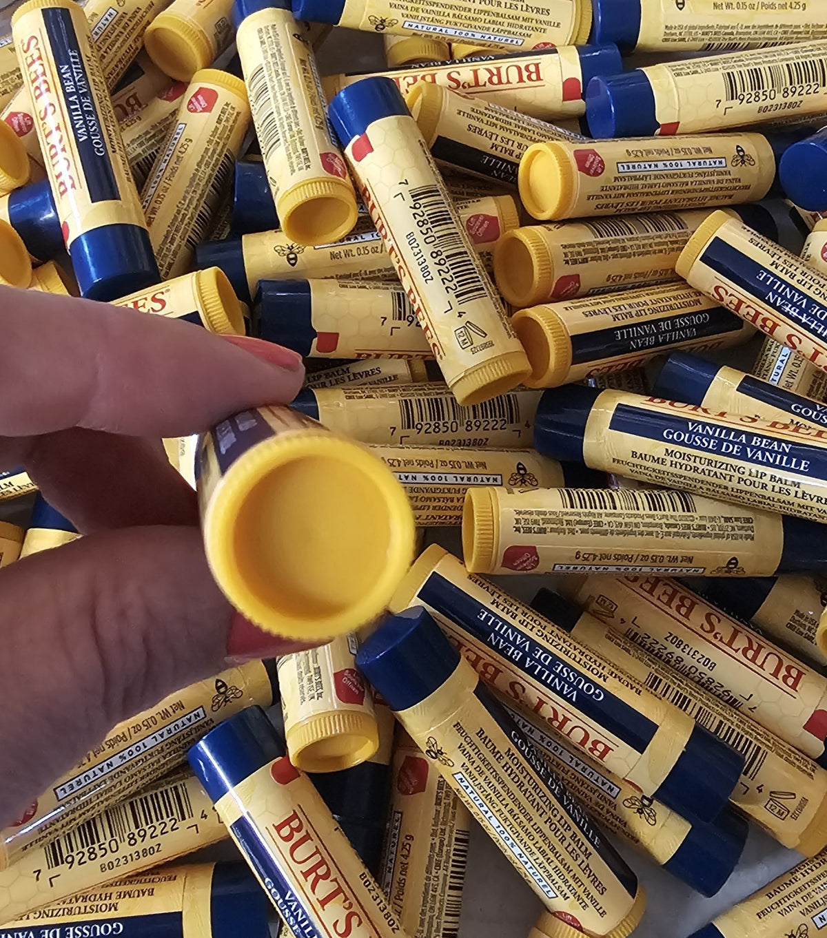 Bulk 25 Vanilla Bean Lip Balm Chapstick - Original Formula, Loose