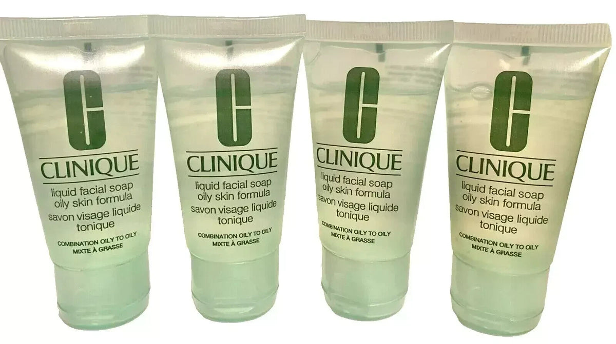 Liquid Facial Soap for Oily Skin - 4 Pack Travel Size 1oz/30ml
