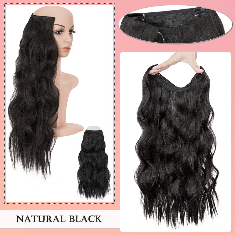 Wavy Clip-In Hair Extensions with Invisible Wire and Clips — Realistic Long Hair