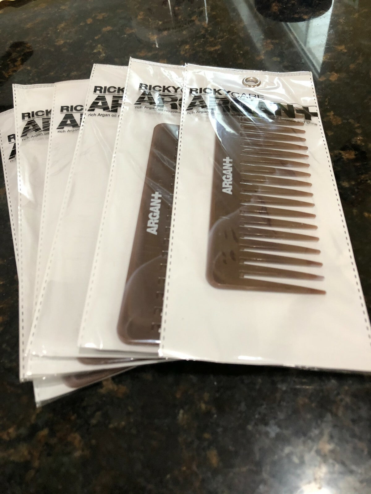 Argan Hair Comb Set of 4 - Styling & Detangling Hair Combs