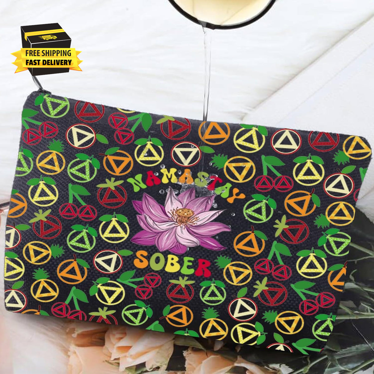 Sober Recovery Makeup Cosmetic Bag for Women - 12 Step Sobriety Gift