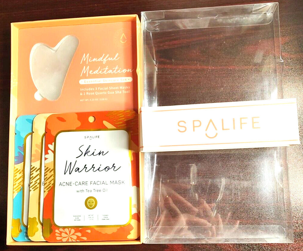 Acne Care & Meditation Facial Mask Set with Gua Sha Tool