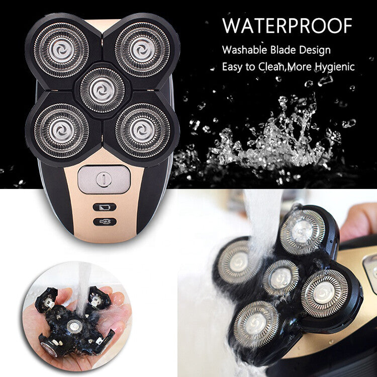 5D Rotary Electric Shaver - 5-in-1 Grooming Kit