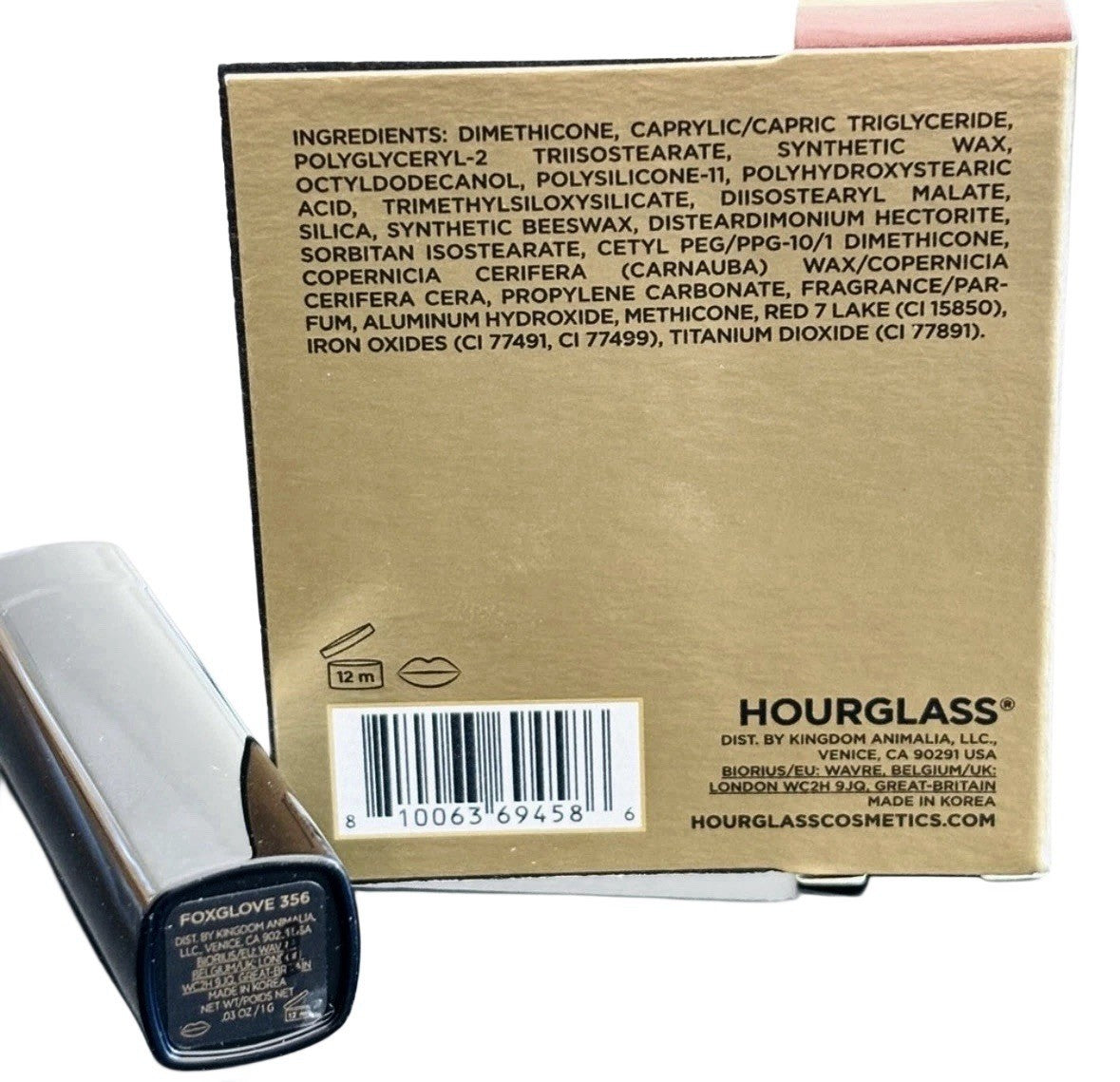 Hourglass Unlocked Soft Matte Lipstick Mini FOXGLOVE 356 Travel Size