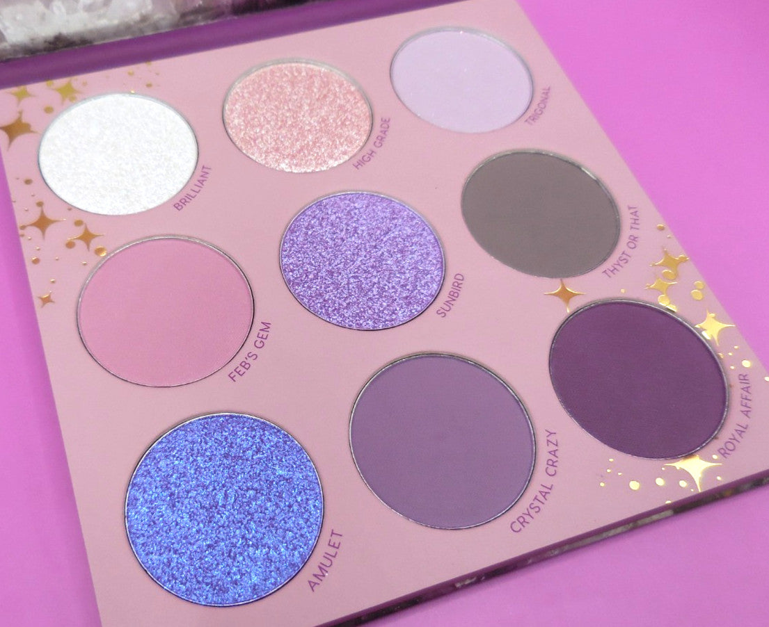 Pressed Powder Eyeshadow Palette - 9g Amethyst Shades, Cruelty-Free