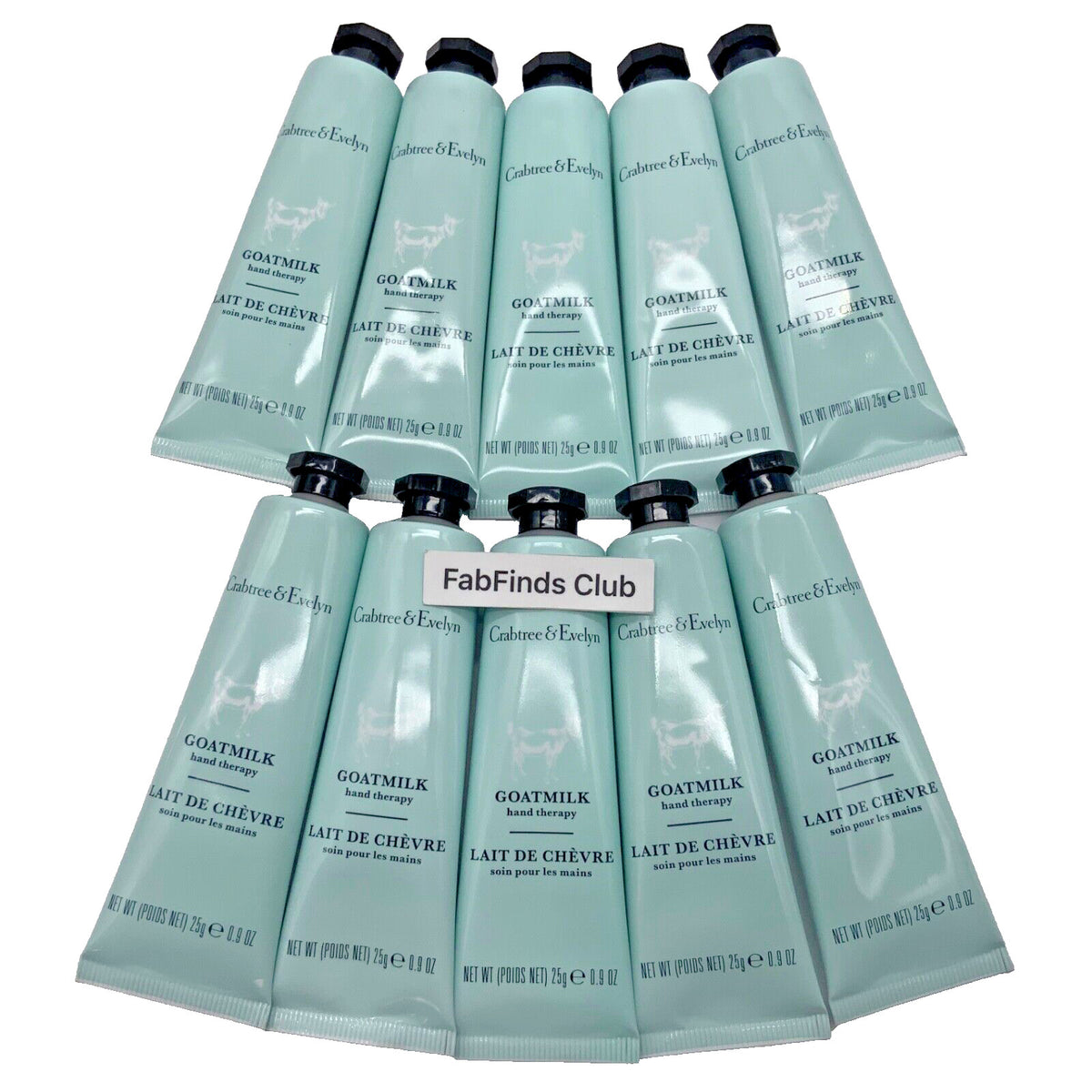 Goat Milk Hand Therapy Cream - 10-Pack Travel Size (0.9oz each)