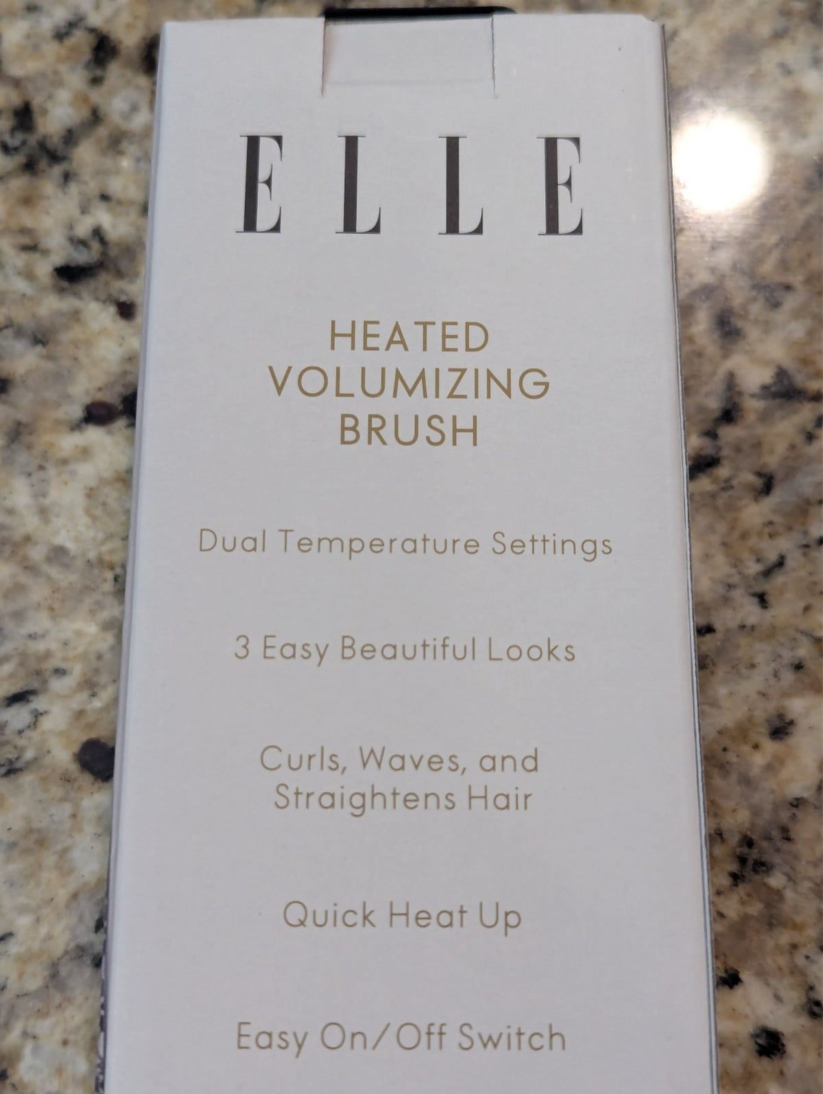Elle Heated Volumizing Hair Brush with Dual Temperature Settings - White