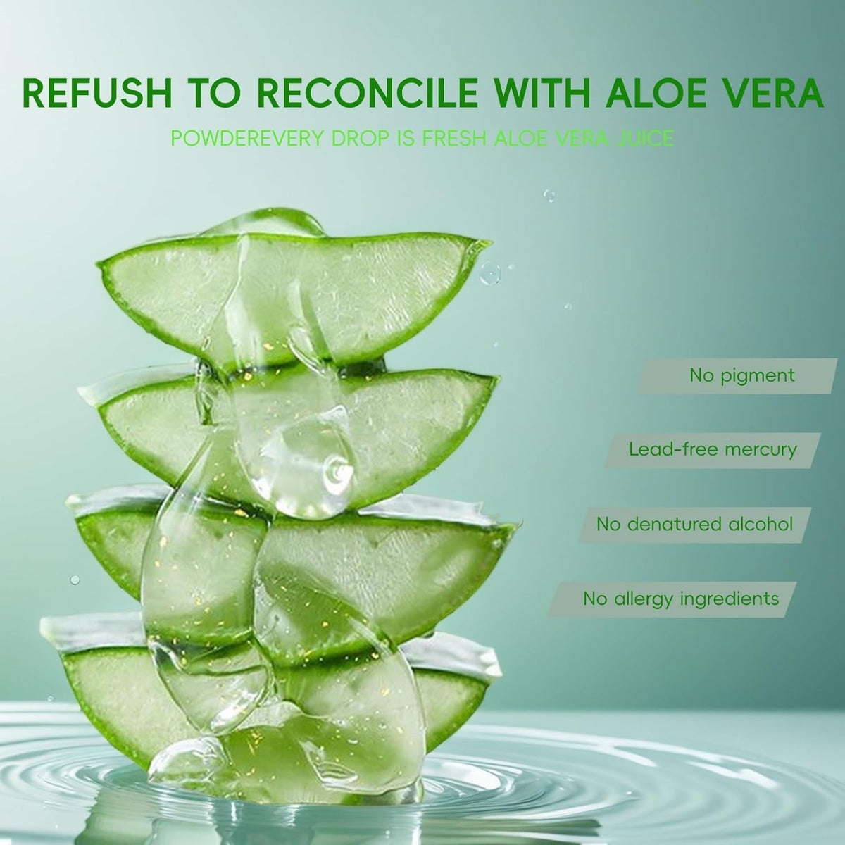 Organic Pure Aloe Vera Gel - Soothing Cooling for Sunburn Relief &