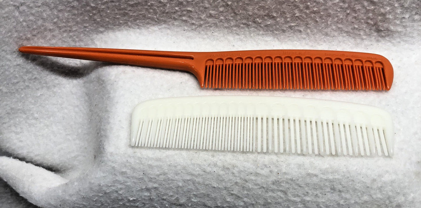 Hair Combs Set - Teasing Rat Tail Comb & Pocket Comb for Hair Styling