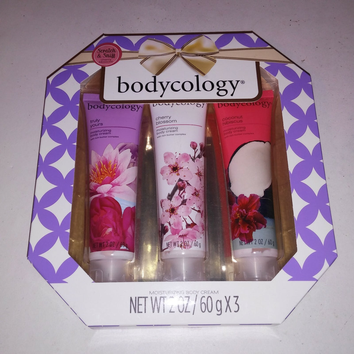Bodycology Gift Set 3 Piece lotion Truly Yours Cherry Blossom Coconut