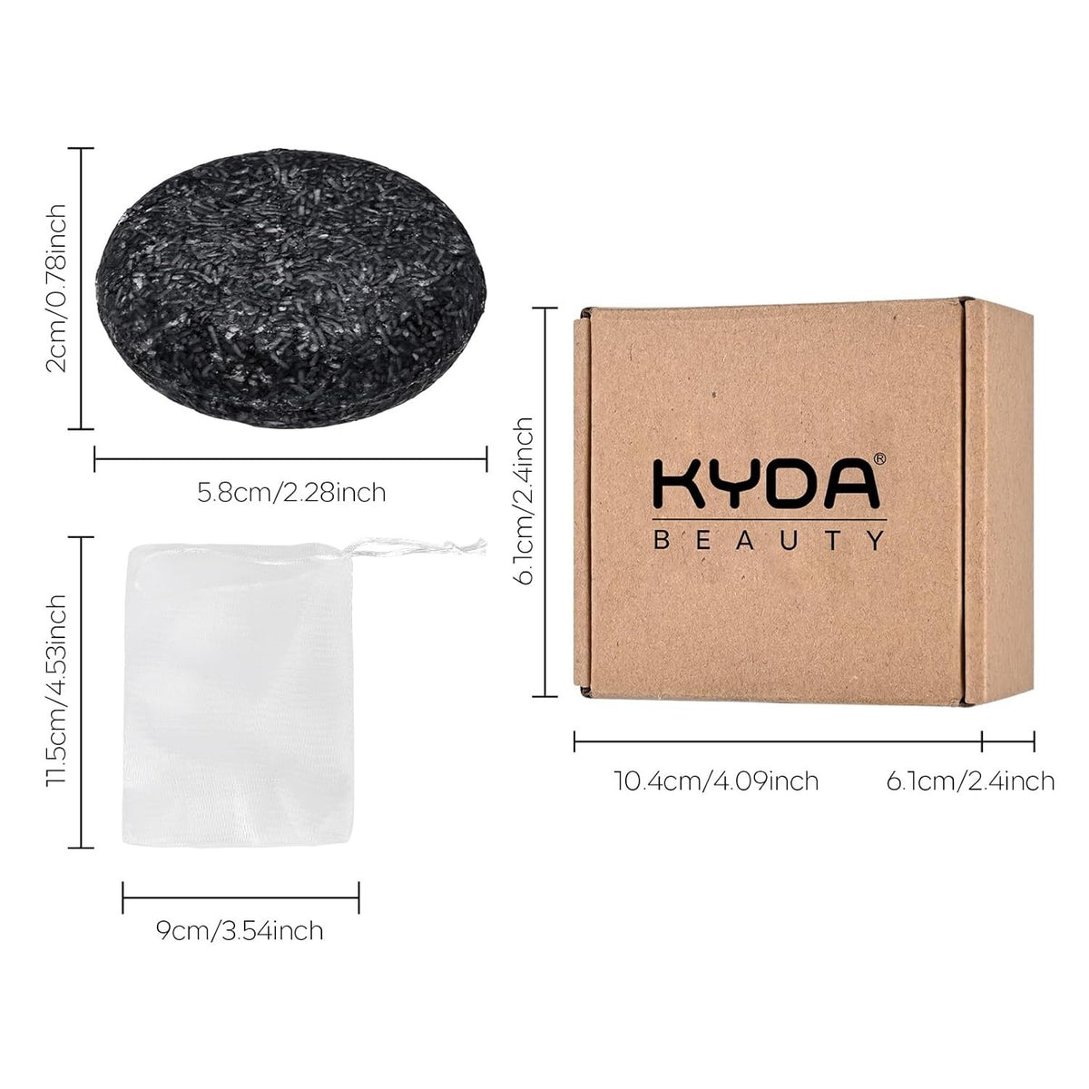 Gray Hair Reversal Shampoo Bar Set for Hair & Beard Darkening - 3 Pieces