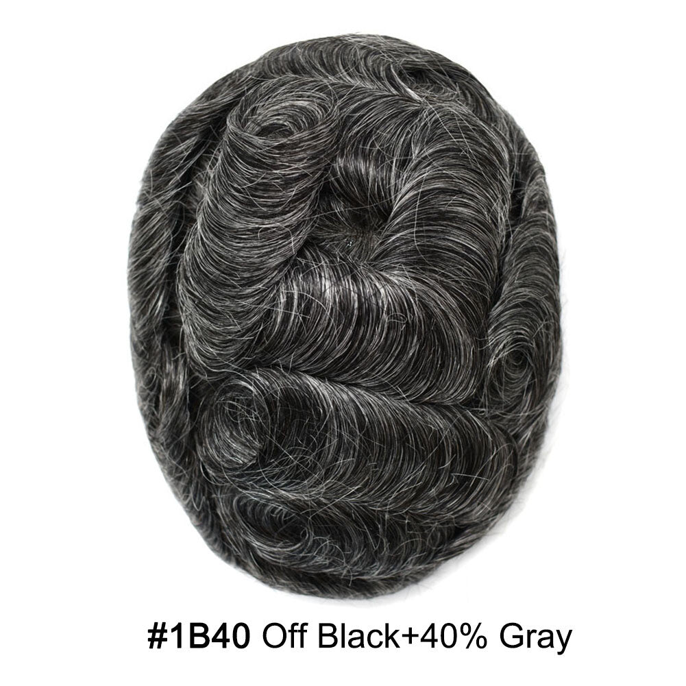 Ultra Thin Skin Hair Replacement System for Men - Natural Hairpiece, 6-10" Sizes & 68 Colors