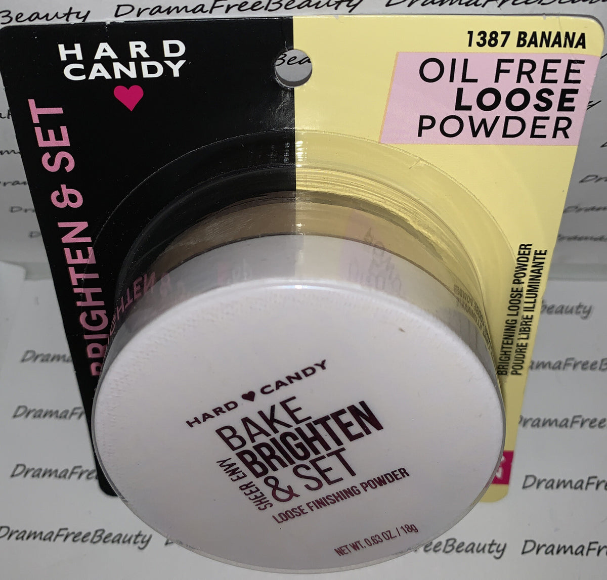 Loose Brightening Face Powder in Banana - Oil-Free Makeup Setting & Baking Powder