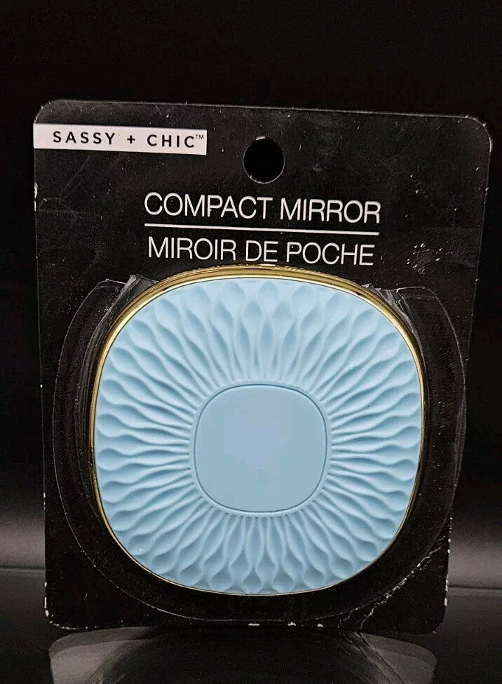 10X Magnification Dual Mirror Compact - Blue Makeup & Face Mirror