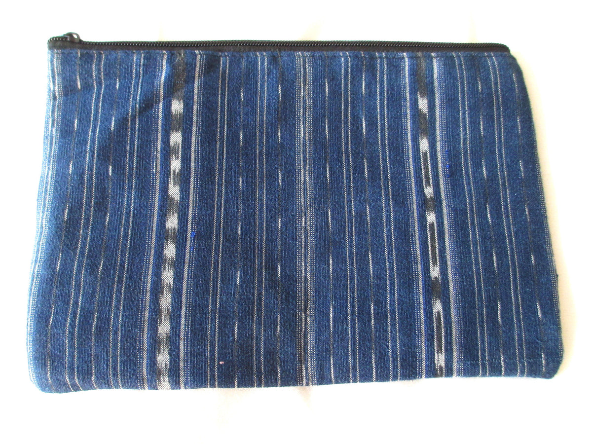 Guatemalan Handmade Huipil Wallet - Geometric Cotton Clutch with Removable Strap