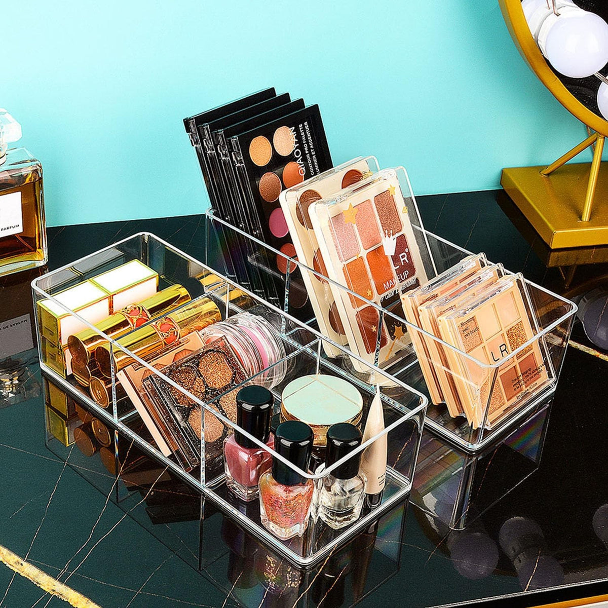 Acrylic Bathroom Organizer Drawer Cosmetic Display Case Vanity Storage