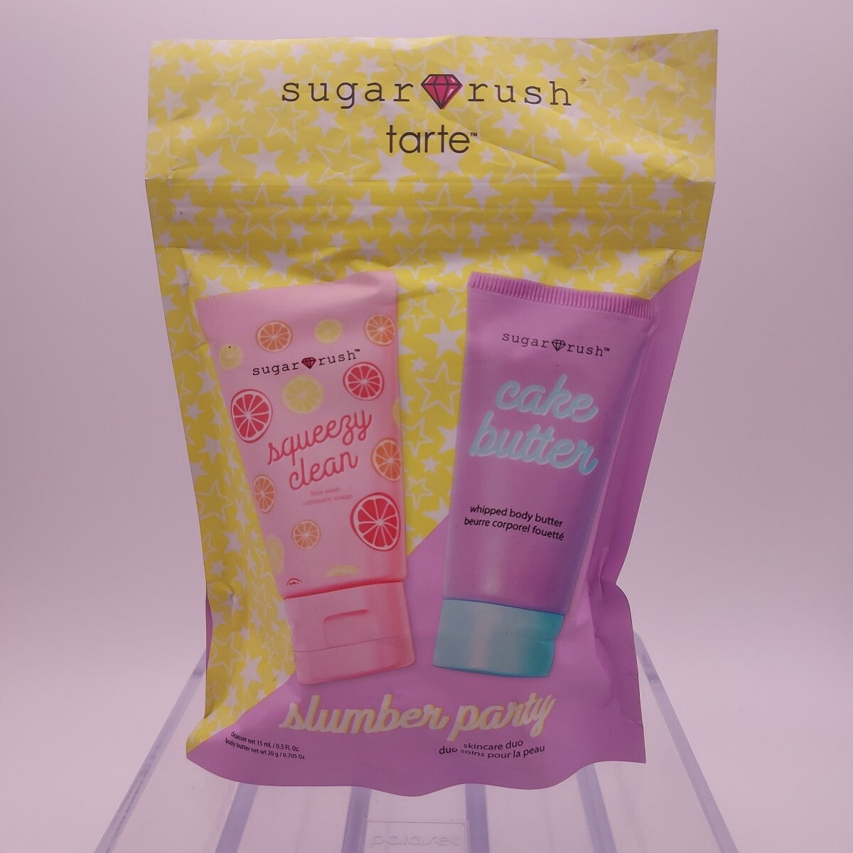 Tarte Sugar Rush Slumber Party Skincare Duo - Sealed Bag, 0.5oz Cleanser & 0.7oz Body Butter