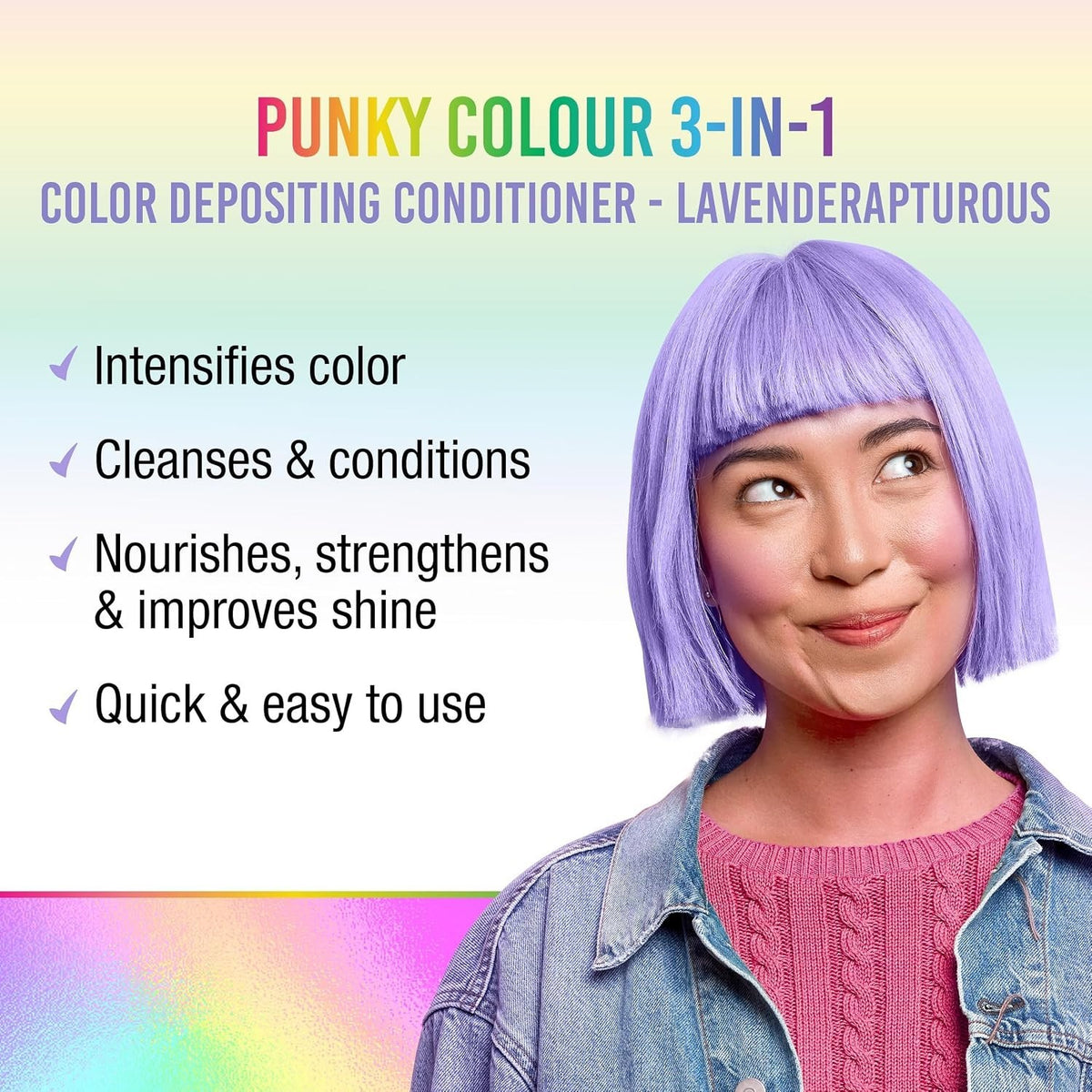 Long-Lasting Purple Hair Dye 3-in-1 Conditioner & Cleanser 8.5 oz