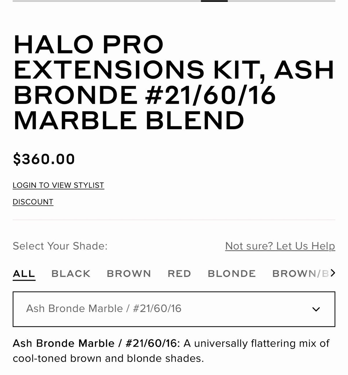 Halo Pro Hair Extensions 14” Ash Bronde Seamless Wire Hair Piece - 120g