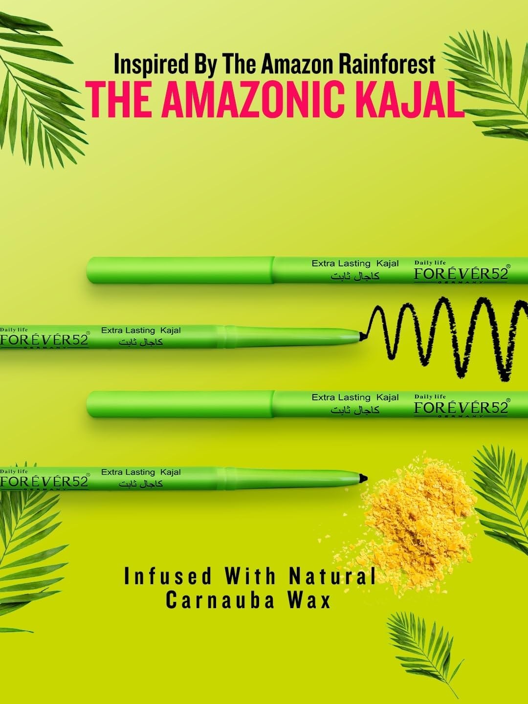 Waterproof Black Kajal Eyeliner - 24Hr Smudgeproof, Vegan, Made in Germany