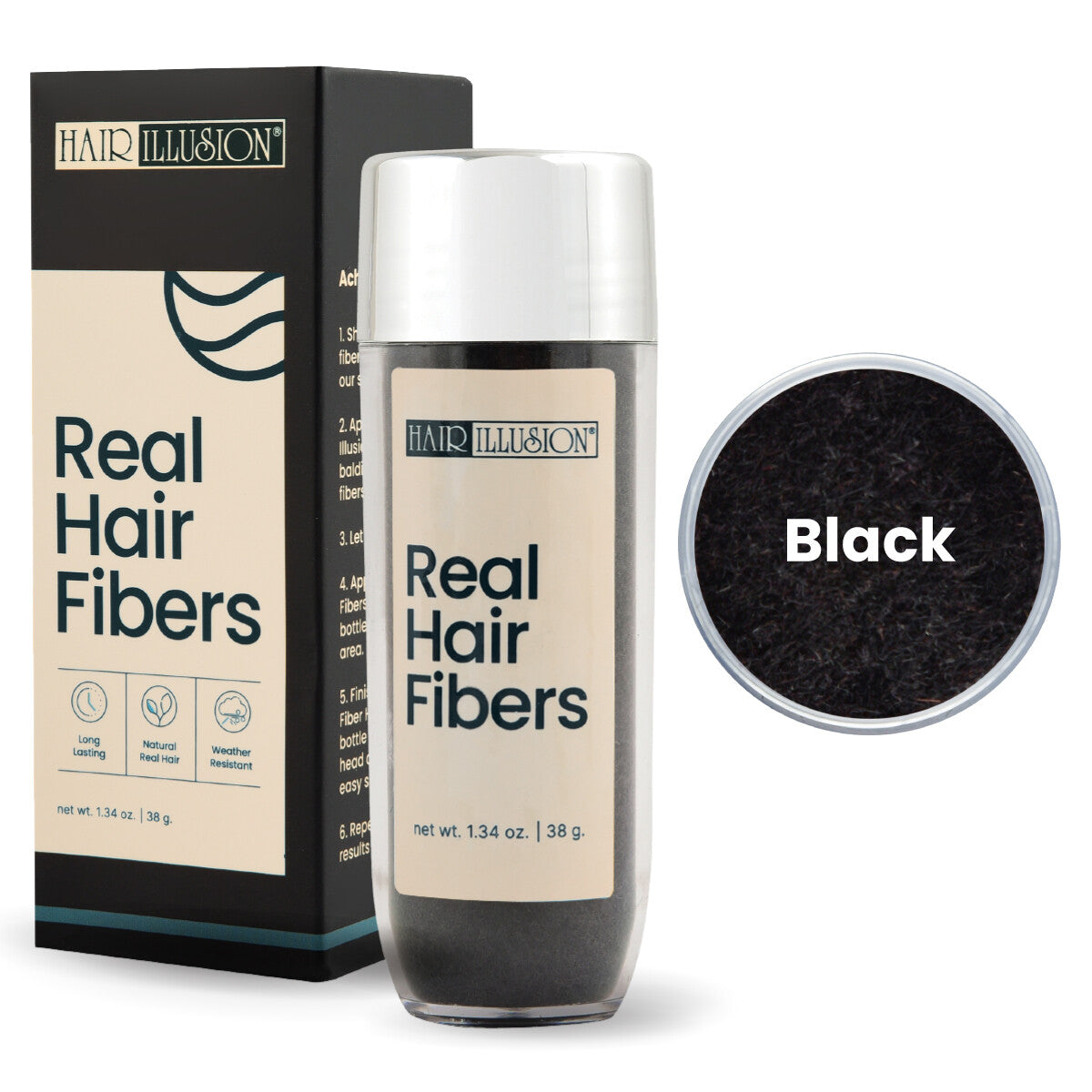 Real Hair Fibers for Bald Spot & Thinning Hair Concealer