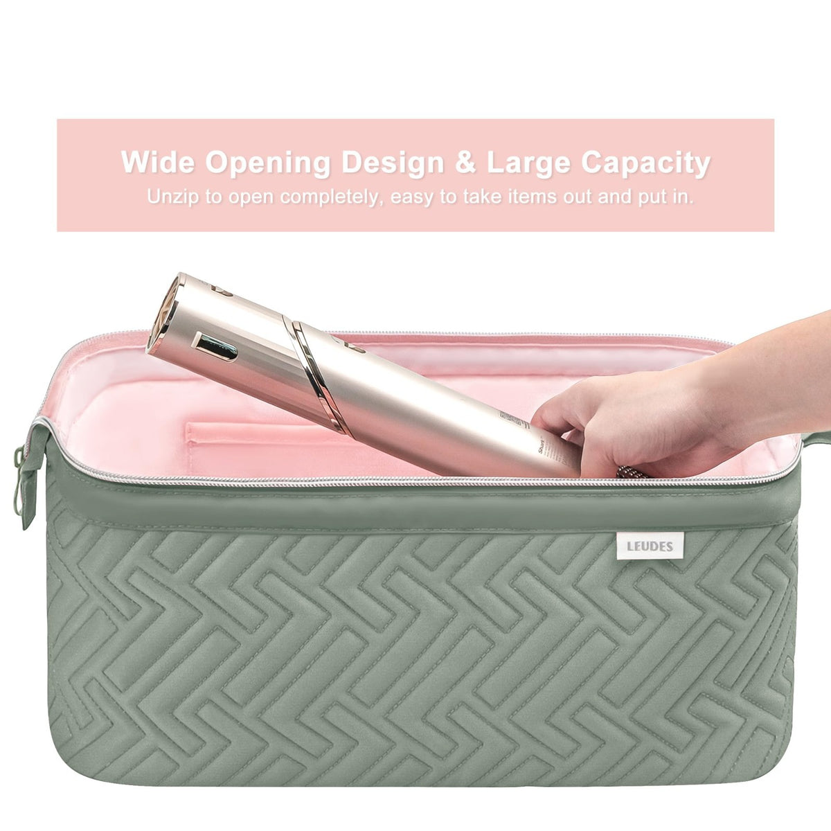 Travel Hair Tool Organizer Bag Waterproof Storage Case for Curling Iron & Dryer