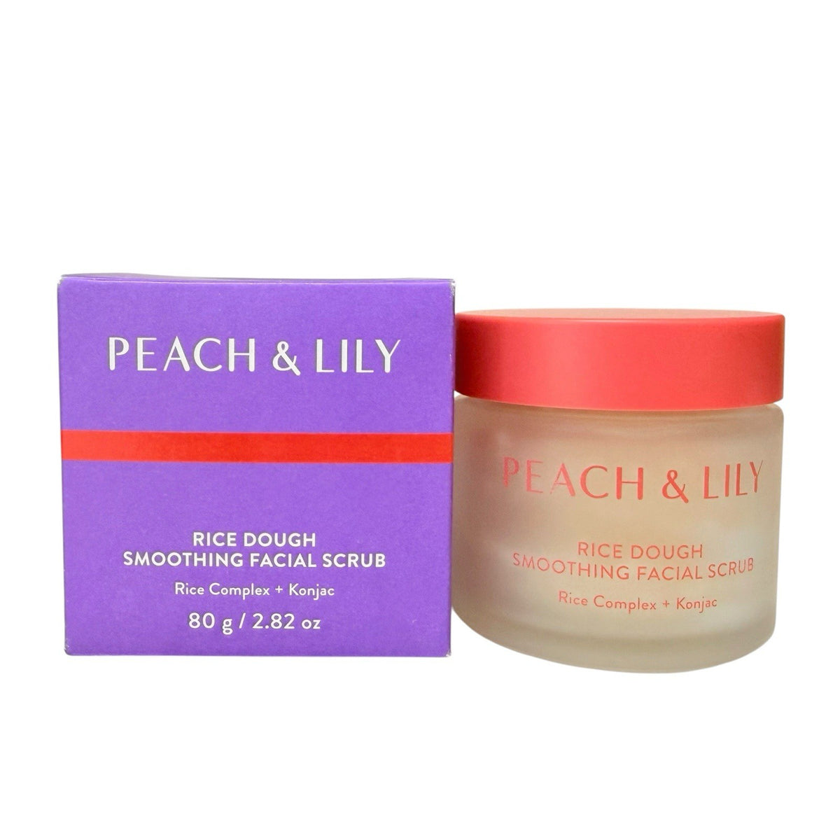 Peach & Lily Rice Dough Smoothing Facial Scrub Skincare 2.82 oz Free