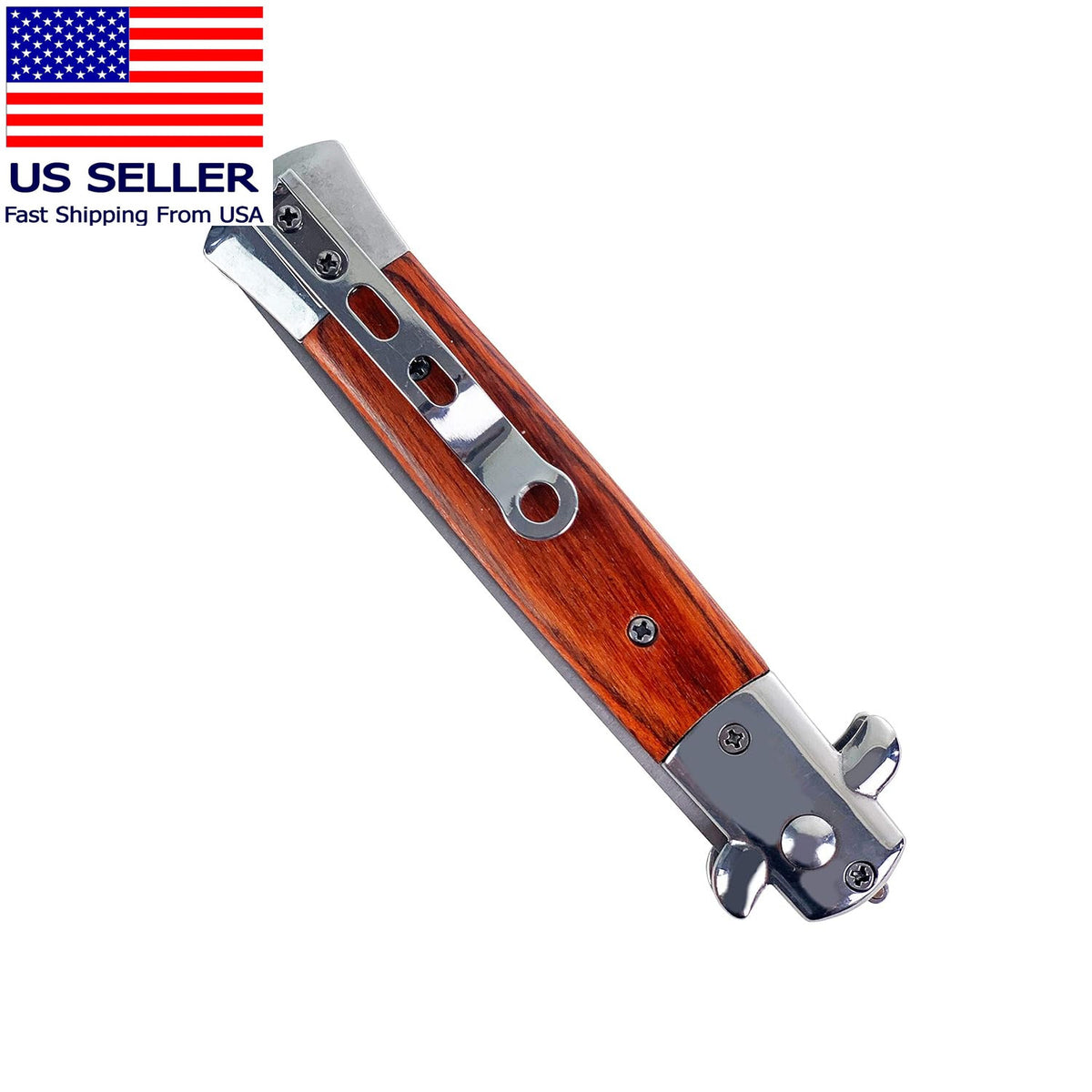 Automatic Switchblade Hair Comb Pocket Knife with Safety Lock - 7 Colors