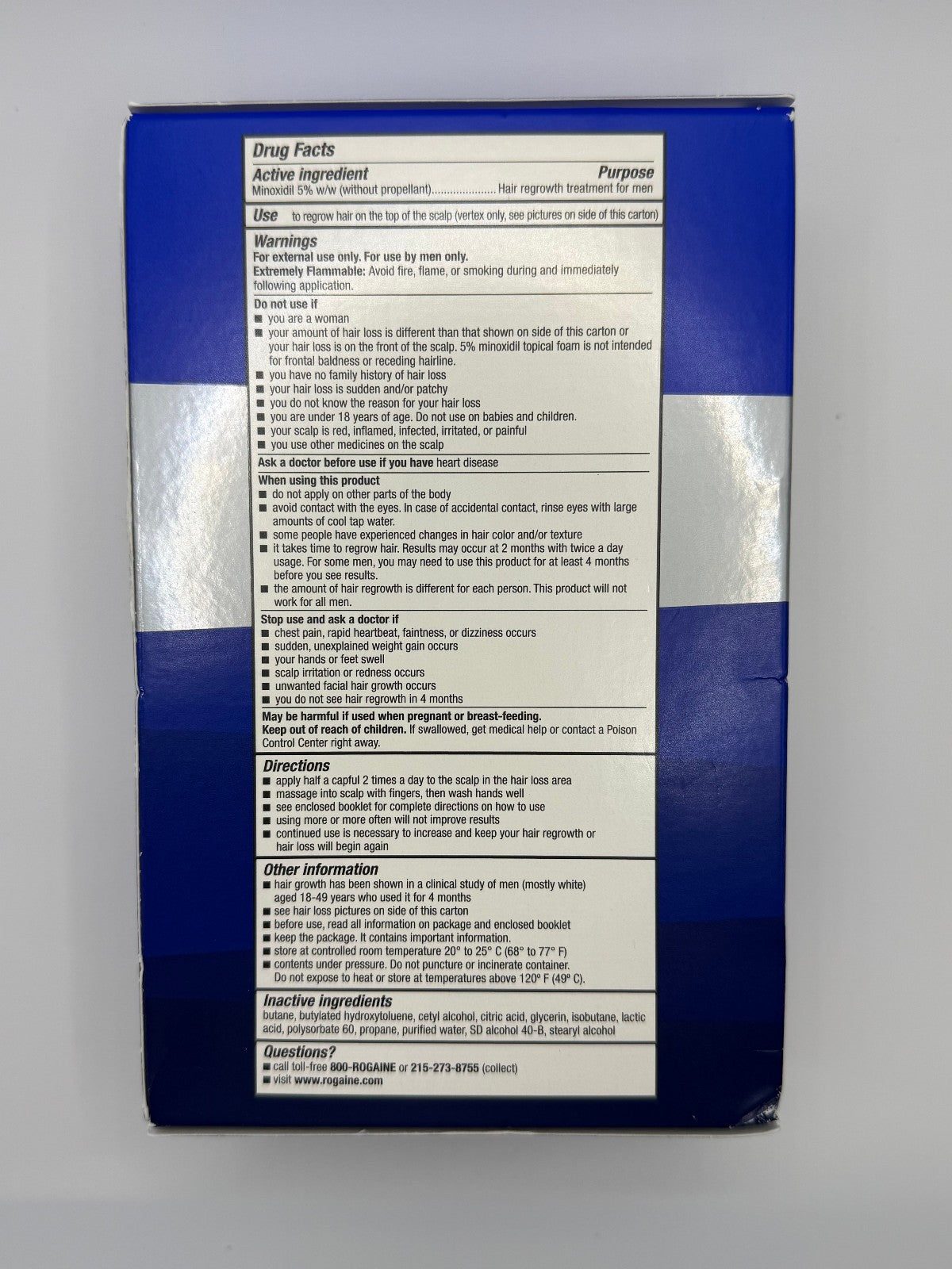 5% Minoxidil Foam Hair Regrowth Treatment for Men - 3 Month Supply