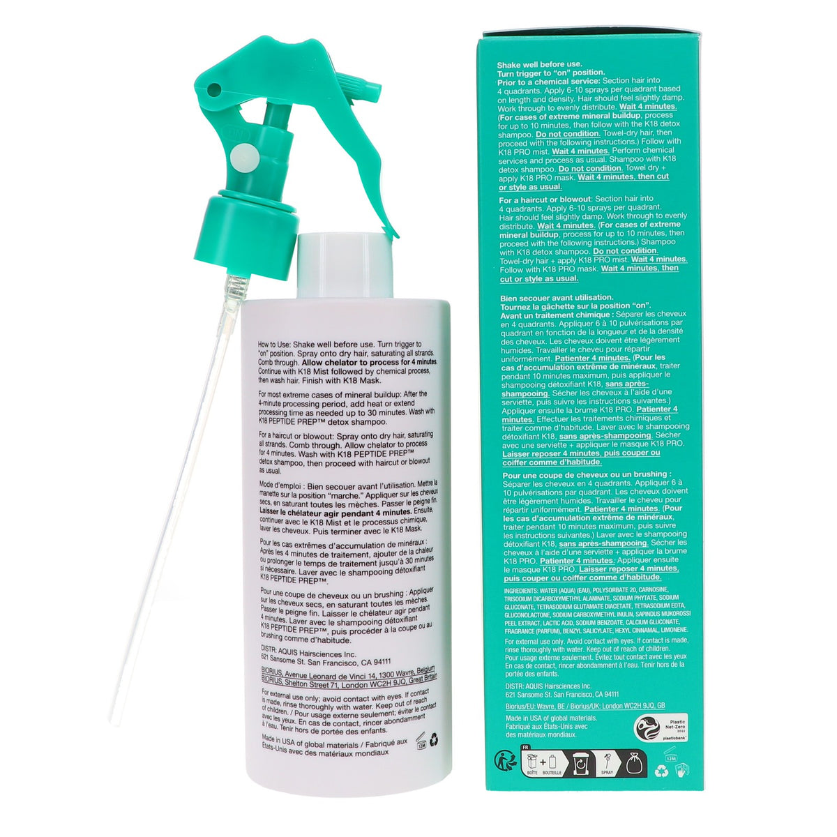 K18 Peptide Hair Treatment Spray - Chelating & Buildup Removal, 10 oz