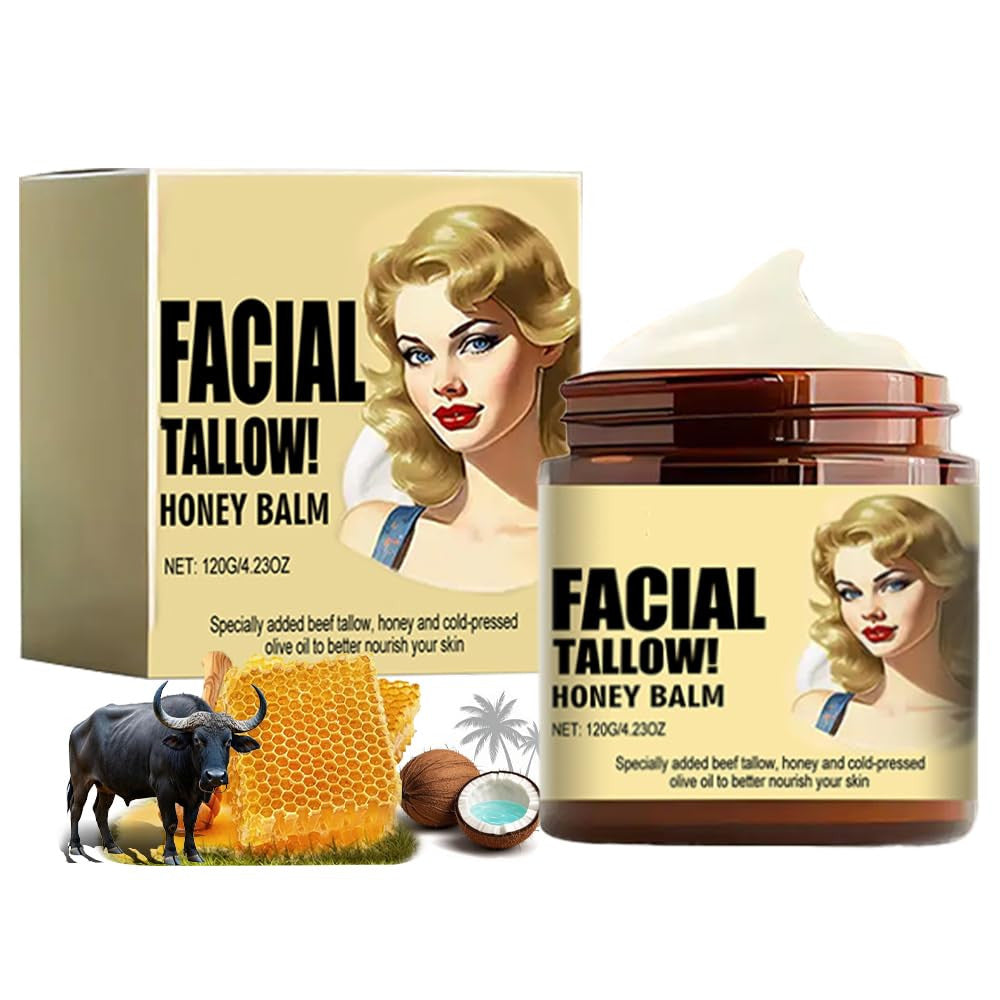 Organic Beef Tallow Honey Balm - 4 Fl Oz