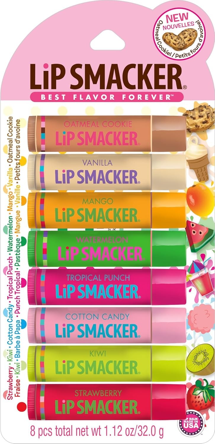 6 Pack Assorted Lip Balm Set - Moisturizing Lip Glosses with Flavors