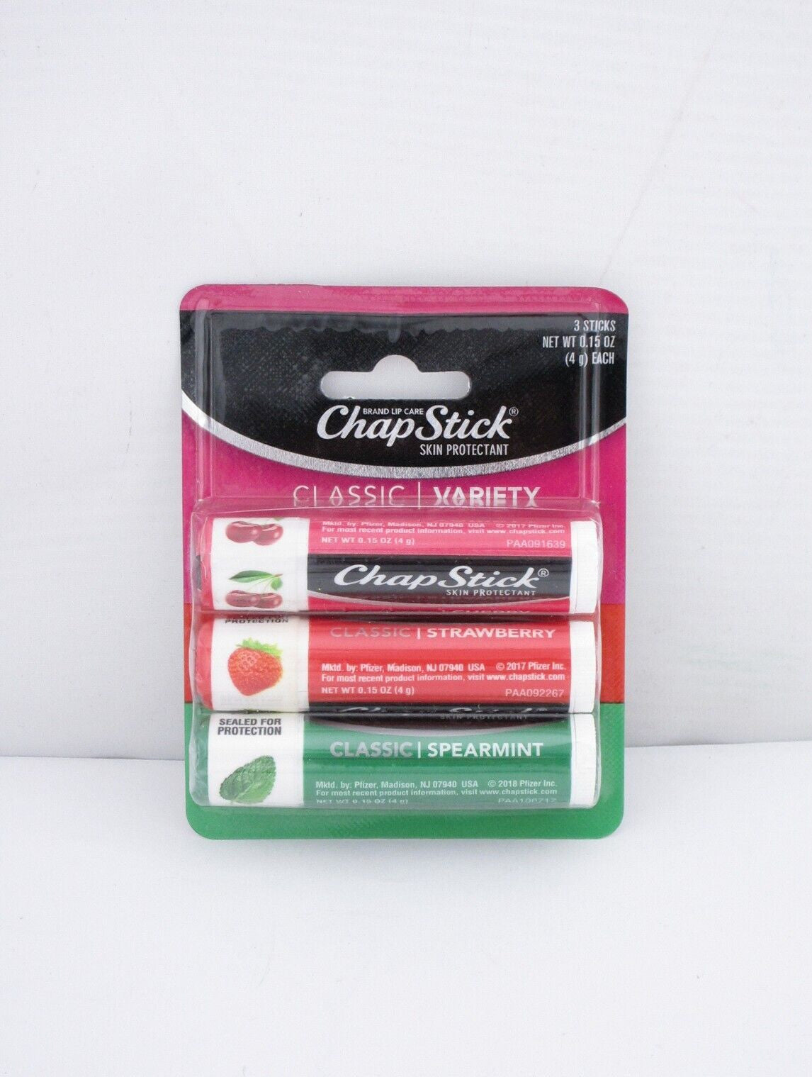 Chapstick Classic Variety Pack - 3 x 0.15 oz Lip Balm Tubes