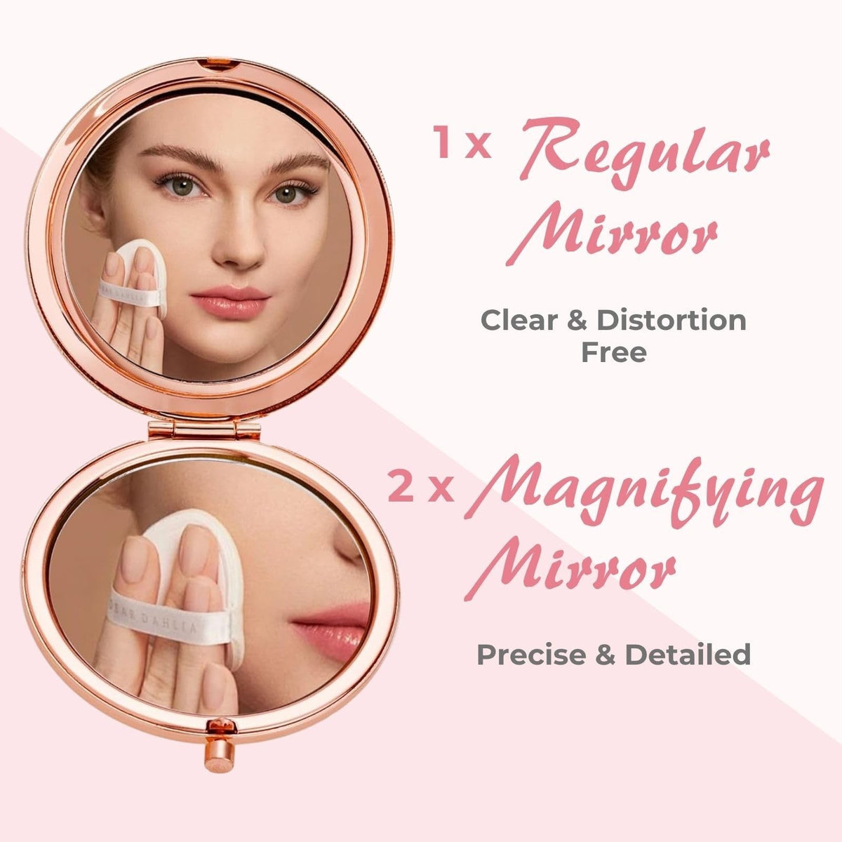 Graduation Compact Mirror with Rose Gold Case and Gift Box - Personal Care Accessory