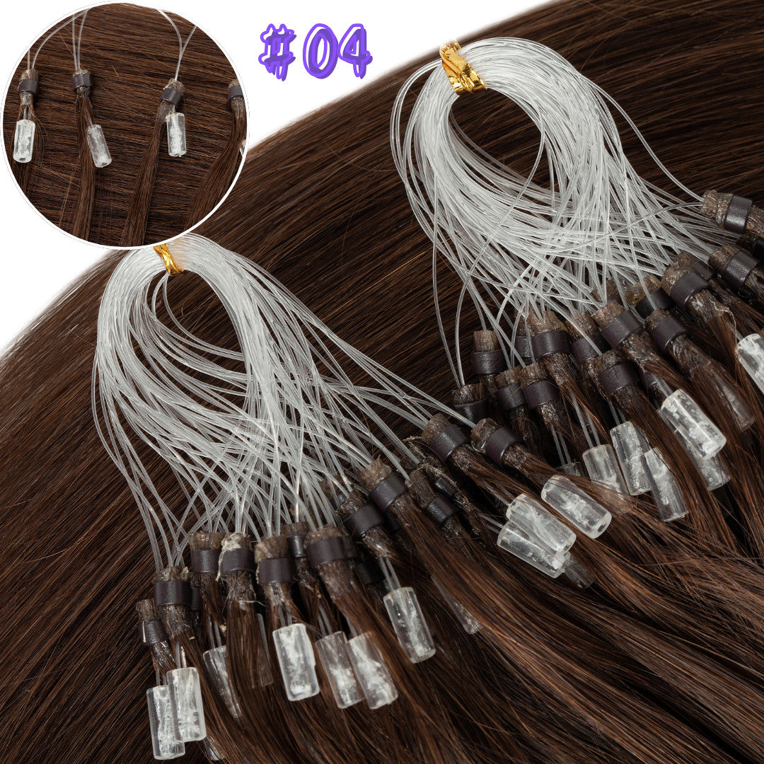 Micro Ring Hair Extensions 200G Human Remy Loop Bead Tip Hair Piece