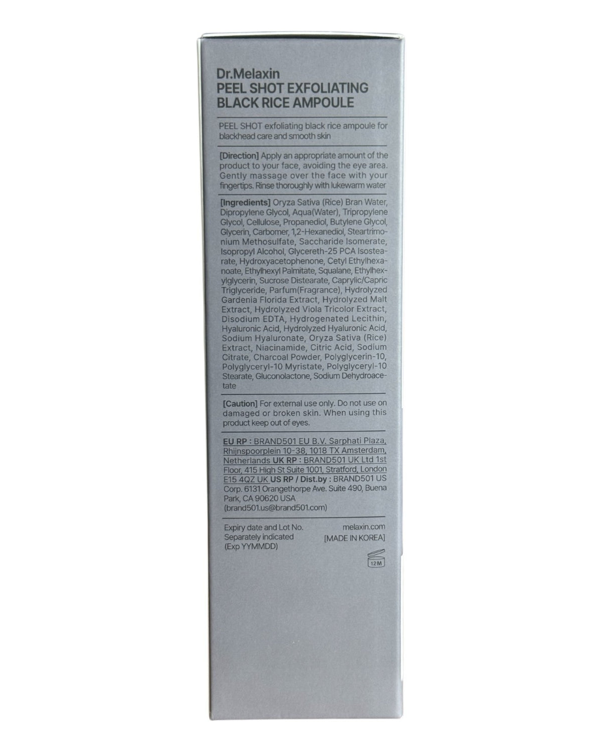 Dr.Melaxin Black Rice Exfoliating Ampoule 80ml | Smooth Skin &