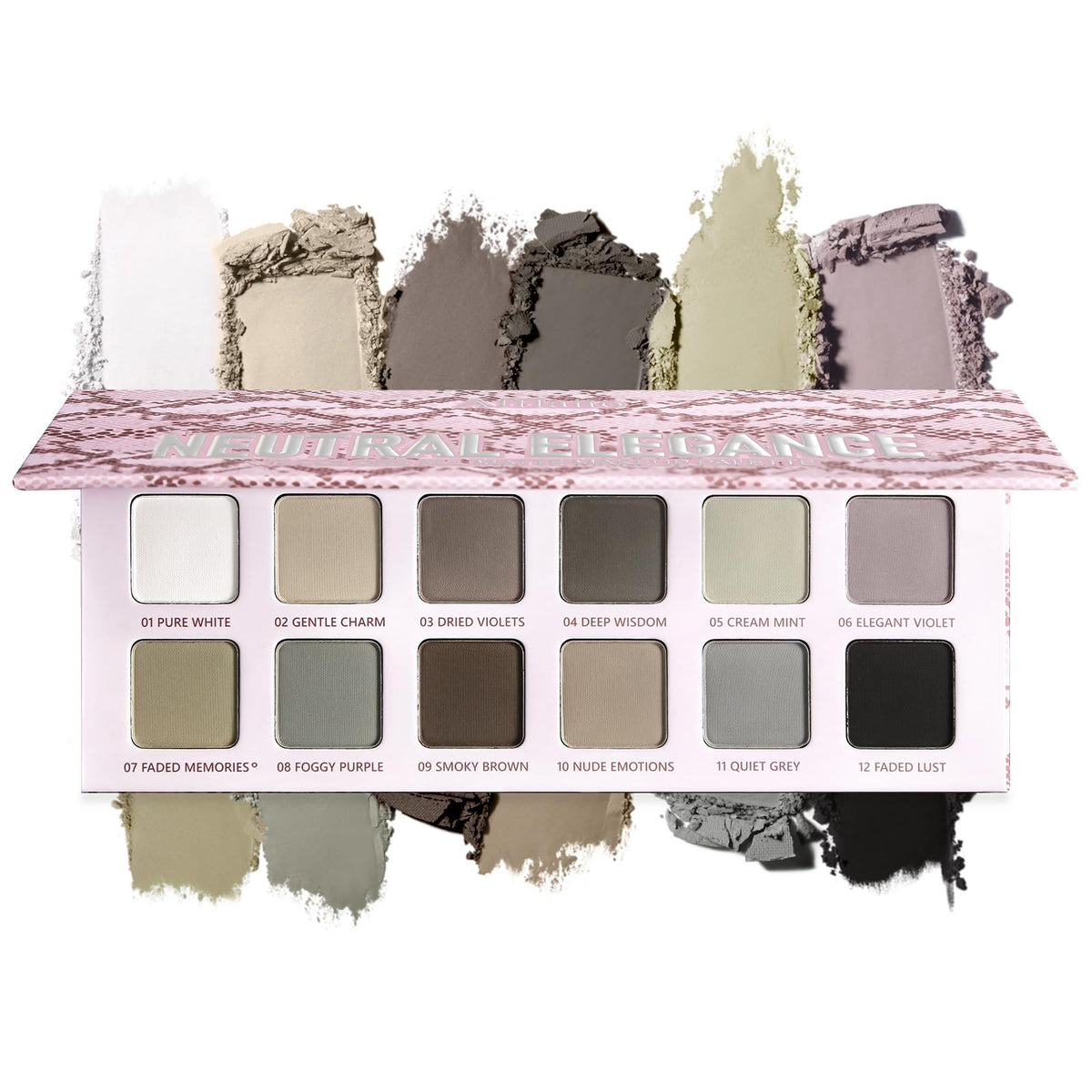 Matte Neutral Eyeshadow Palette - 12 All-Matte Shades for Sensitive Skin