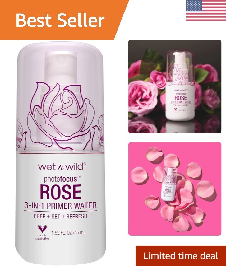 Hydrating Rose Primer Water Spray for Makeup & Skin Glow - 1.52 oz