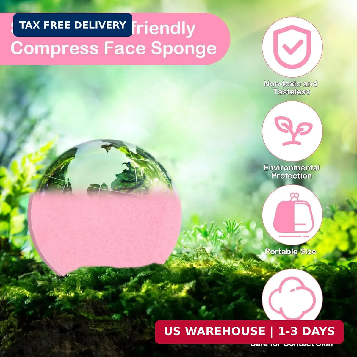84 Pcs Compressed Facial Sponges for Face Cleansing & Exfoliating