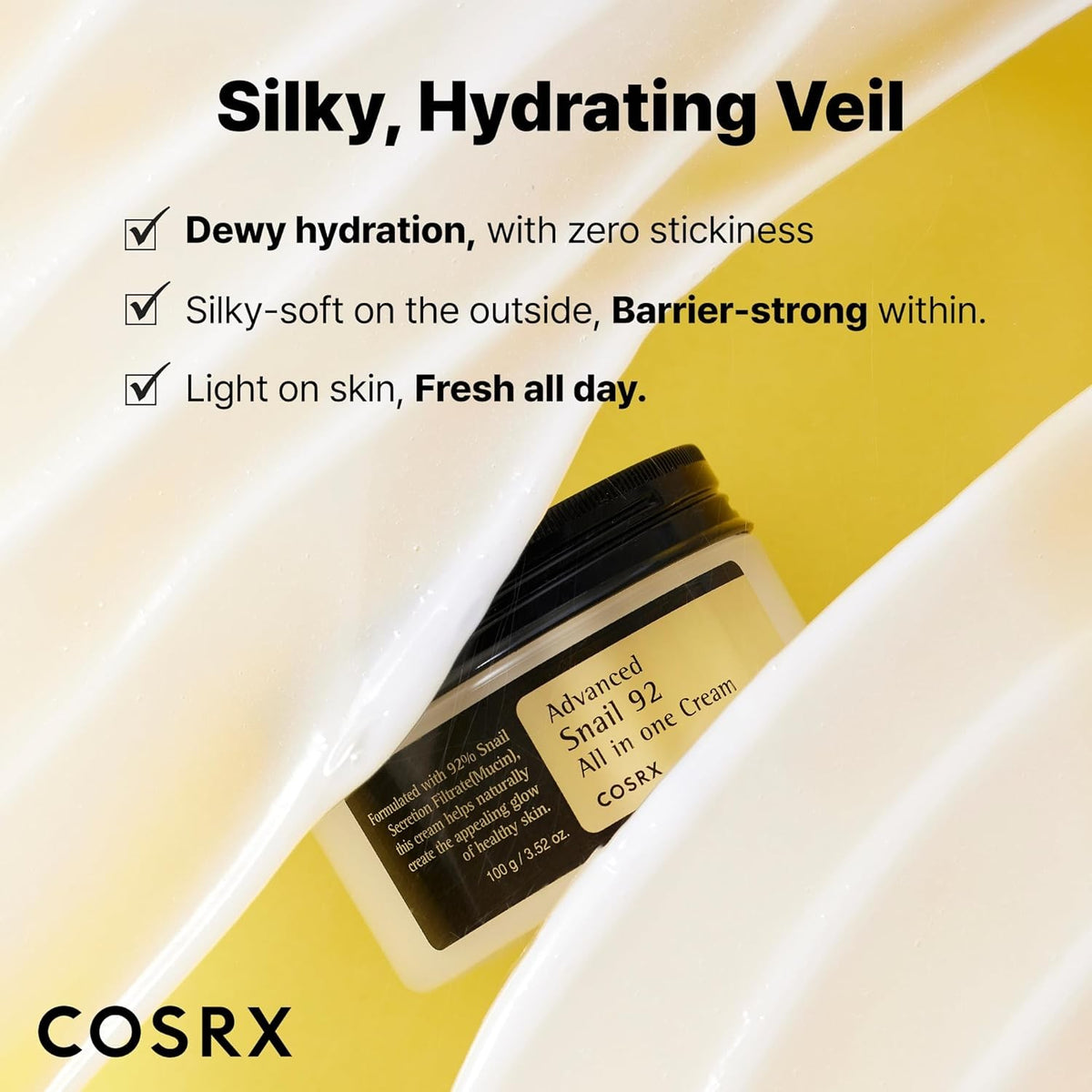 COSRX Advanced Snail 92 Cream 100g - 3 Pack