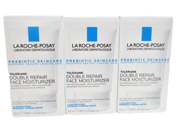 La Roche-Posay Toleriane Double Repair Face Moisturizer 3.38 oz – 3 Pack