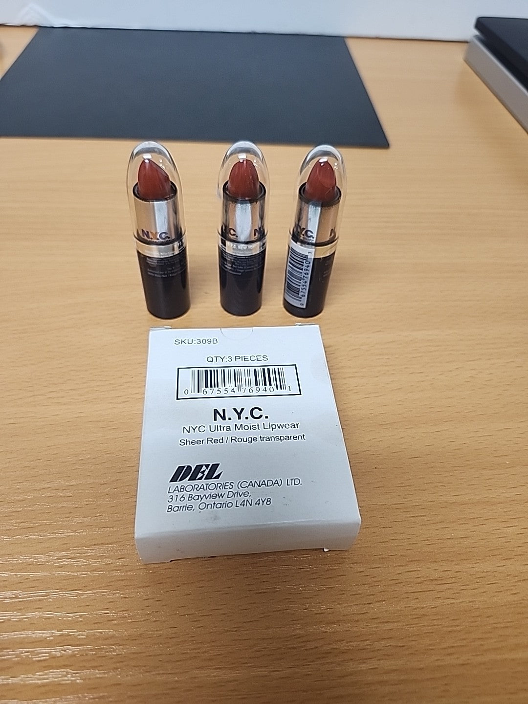 3-Pack Ultra Moist Lipwear Sheer Red Lip Balm Set