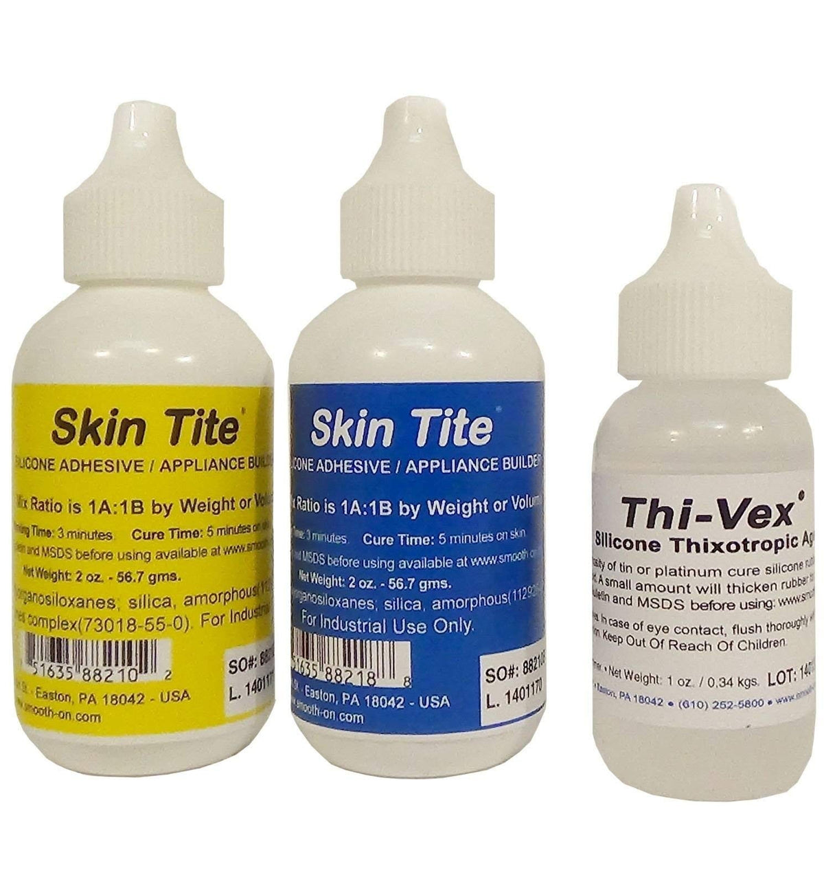 Silicone Wound & Scar Makeup Kit with Skin Tite and Thivex - Clear 4oz Set