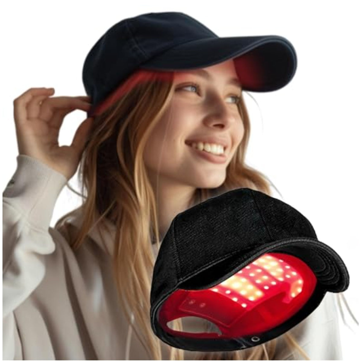 Red Light Therapy Hair Growth Cap – 3000mAh Cordless